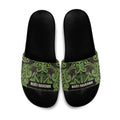 Aotearoa Iwi Ngati Raukawa Slide Sandals Maori Wharenui House Tribal Pattern