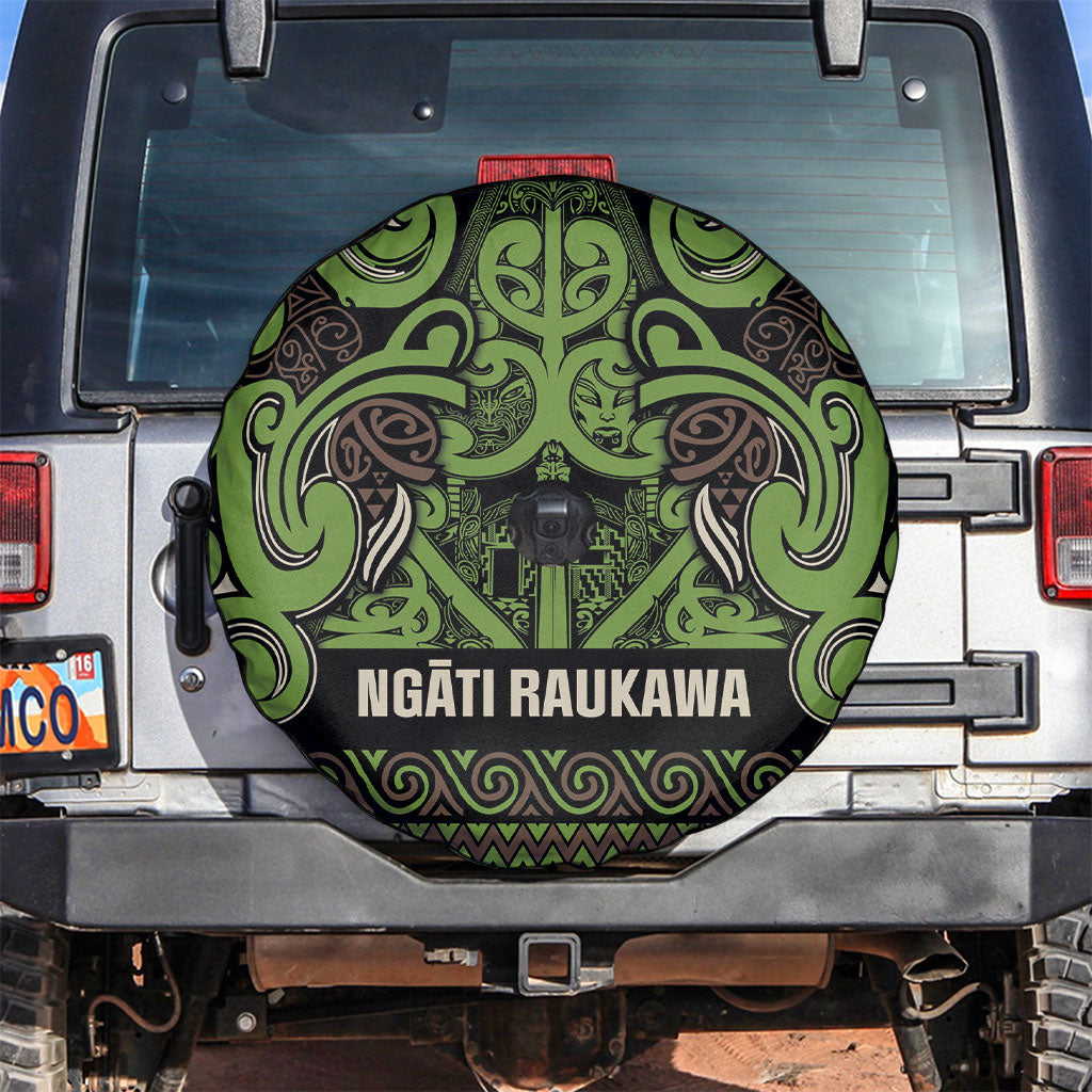 Aotearoa Iwi Ngati Raukawa Spare Tire Cover Maori Wharenui House Tribal Pattern