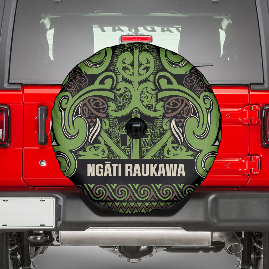 Aotearoa Iwi Ngati Raukawa Spare Tire Cover Maori Wharenui House Tribal Pattern