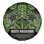 Aotearoa Iwi Ngati Raukawa Spare Tire Cover Maori Wharenui House Tribal Pattern