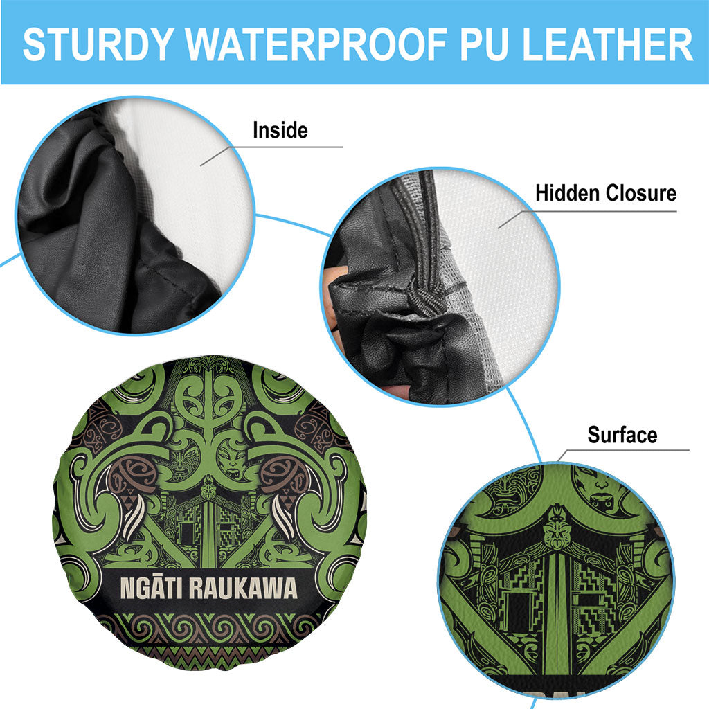 Aotearoa Iwi Ngati Raukawa Spare Tire Cover Maori Wharenui House Tribal Pattern