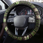 Aotearoa Iwi Ngati Raukawa Steering Wheel Cover Maori Wharenui House Tribal Pattern