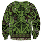Aotearoa Iwi Ngati Raukawa Sweatshirt Maori Wharenui House Tribal Pattern