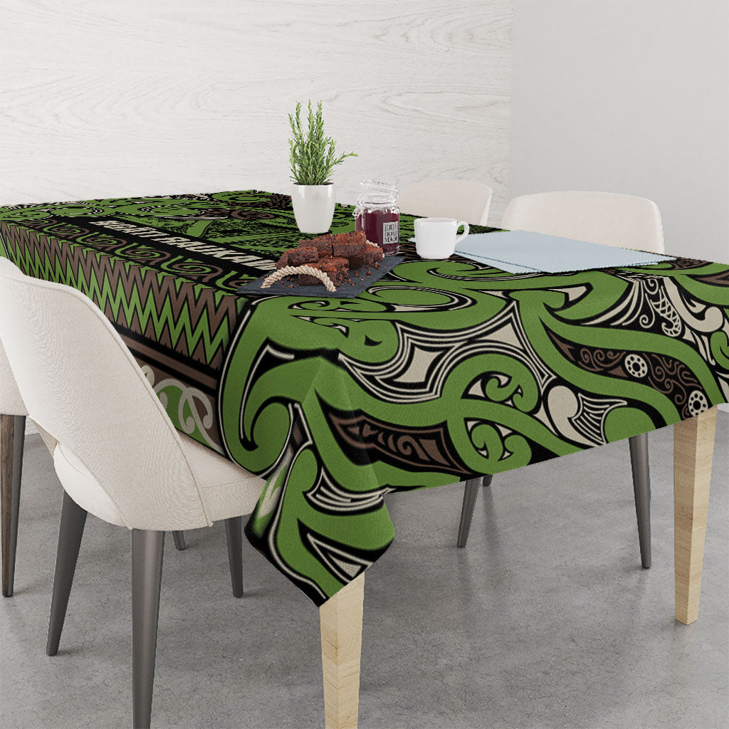 Aotearoa Iwi Ngati Raukawa Tablecloth Maori Wharenui House Tribal Pattern