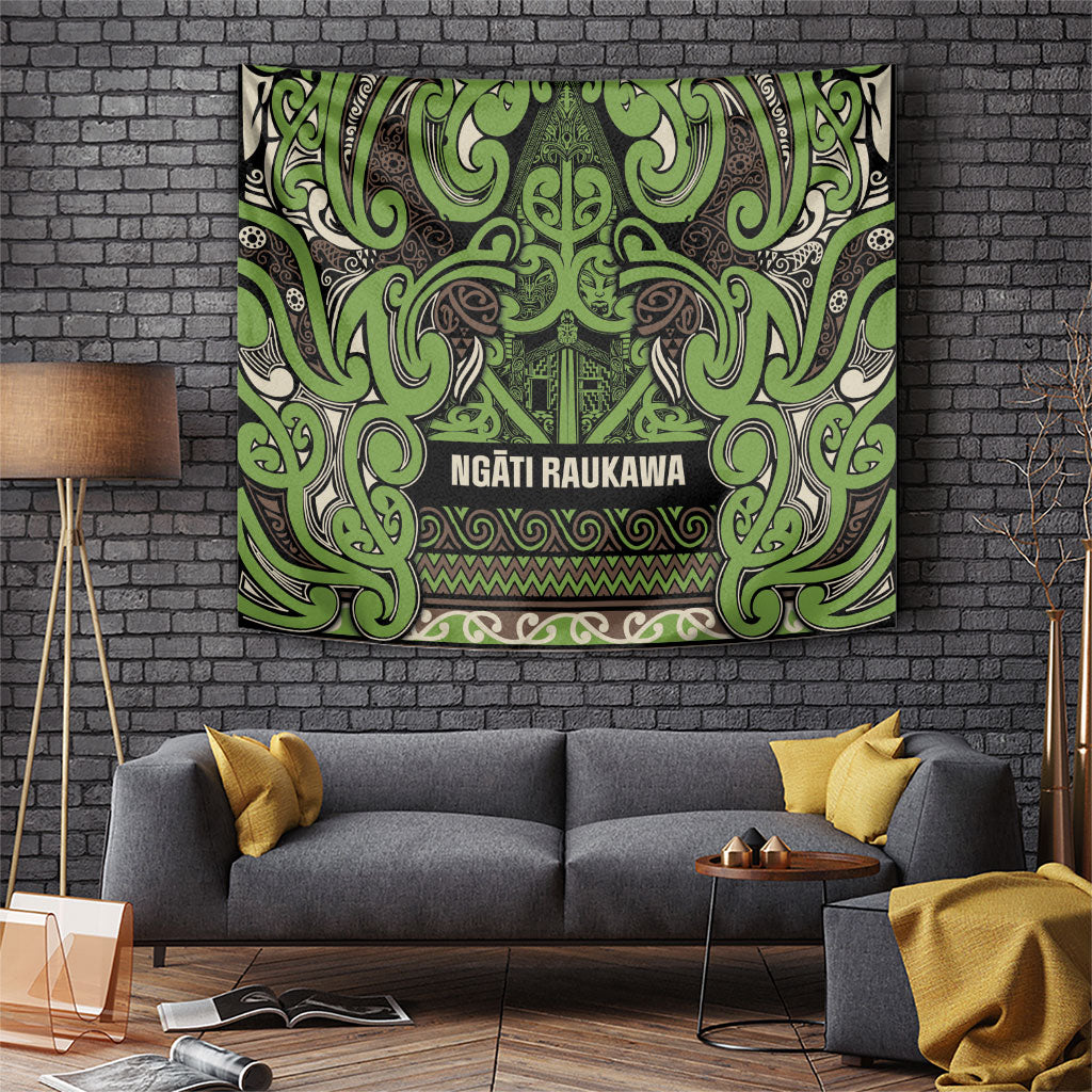 Aotearoa Iwi Ngati Raukawa Tapestry Maori Wharenui House Tribal Pattern