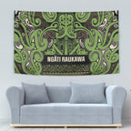 Aotearoa Iwi Ngati Raukawa Tapestry Maori Wharenui House Tribal Pattern