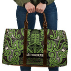 Aotearoa Iwi Ngati Raukawa Travel Bag Maori Wharenui House Tribal Pattern