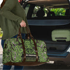 Aotearoa Iwi Ngati Raukawa Travel Bag Maori Wharenui House Tribal Pattern