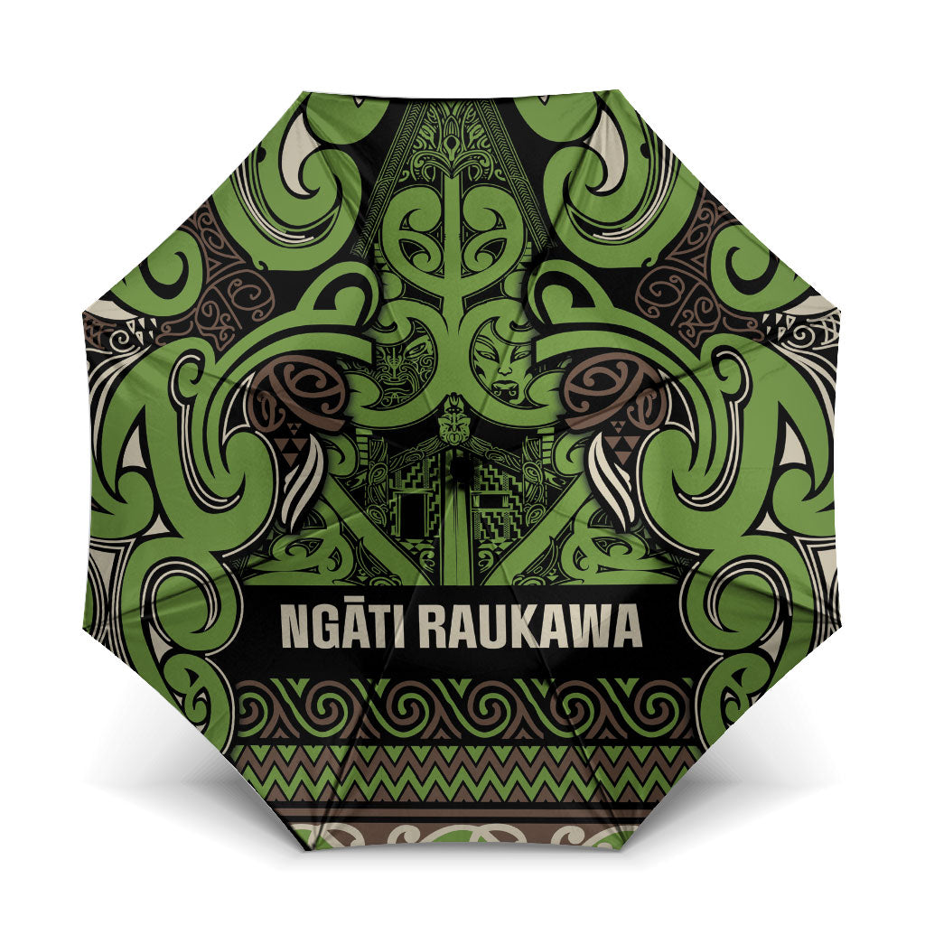 Aotearoa Iwi Ngati Raukawa Umbrella Maori Wharenui House Tribal Pattern