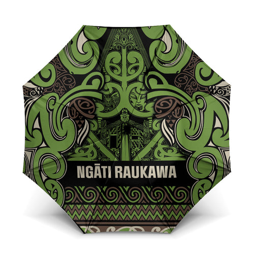 Aotearoa Iwi Ngati Raukawa Umbrella Maori Wharenui House Tribal Pattern