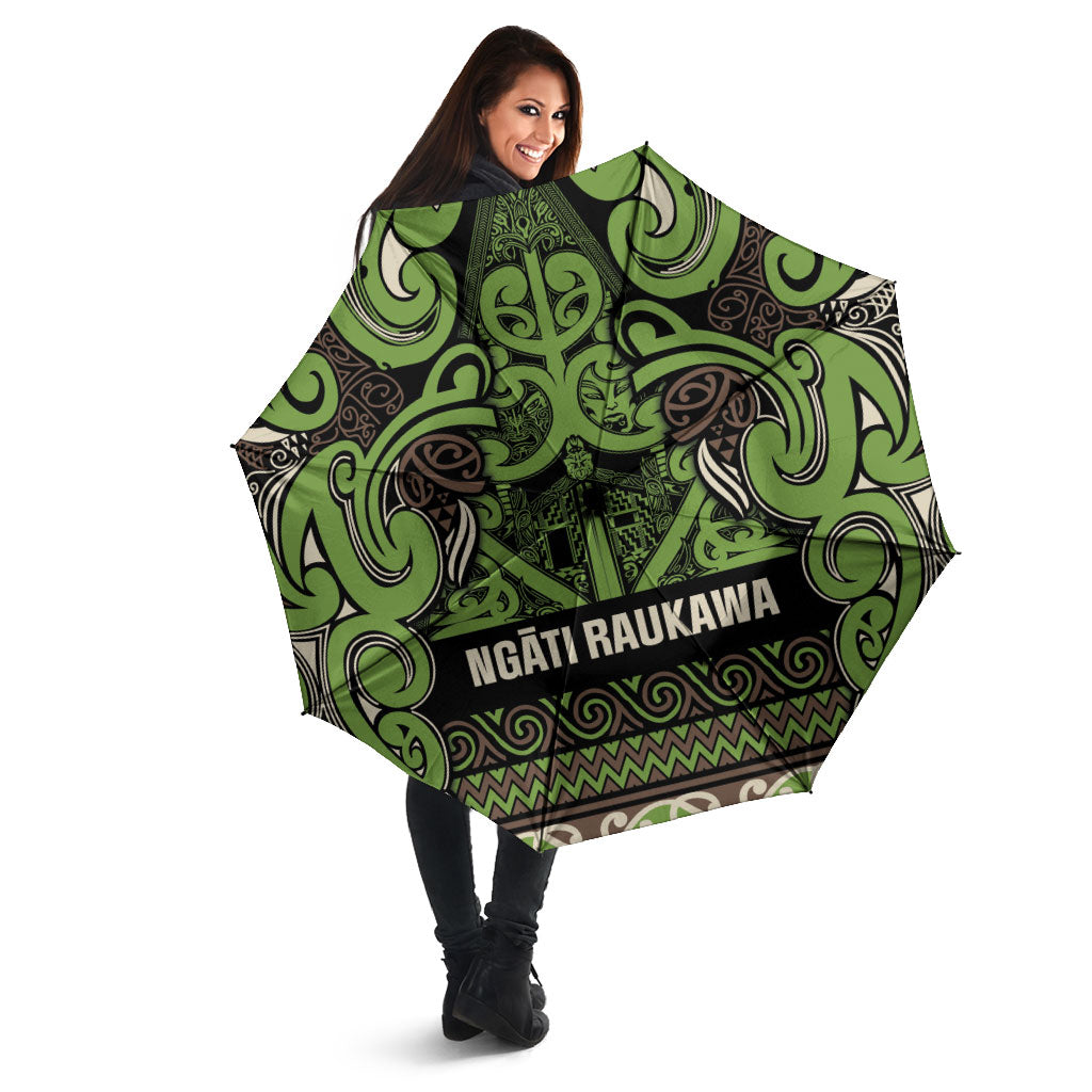 Aotearoa Iwi Ngati Raukawa Umbrella Maori Wharenui House Tribal Pattern