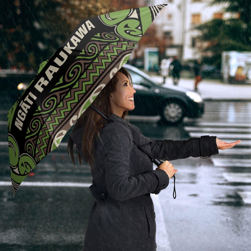 Aotearoa Iwi Ngati Raukawa Umbrella Maori Wharenui House Tribal Pattern