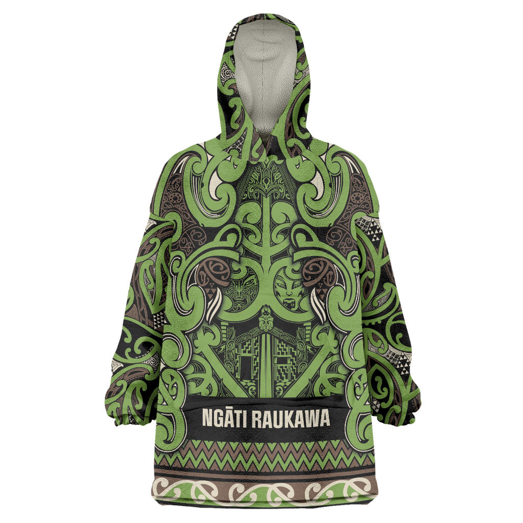 Aotearoa Iwi Ngati Raukawa Wearable Blanket Hoodie Maori Wharenui House Tribal Pattern
