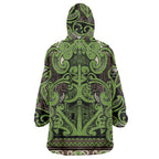 Aotearoa Iwi Ngati Raukawa Wearable Blanket Hoodie Maori Wharenui House Tribal Pattern