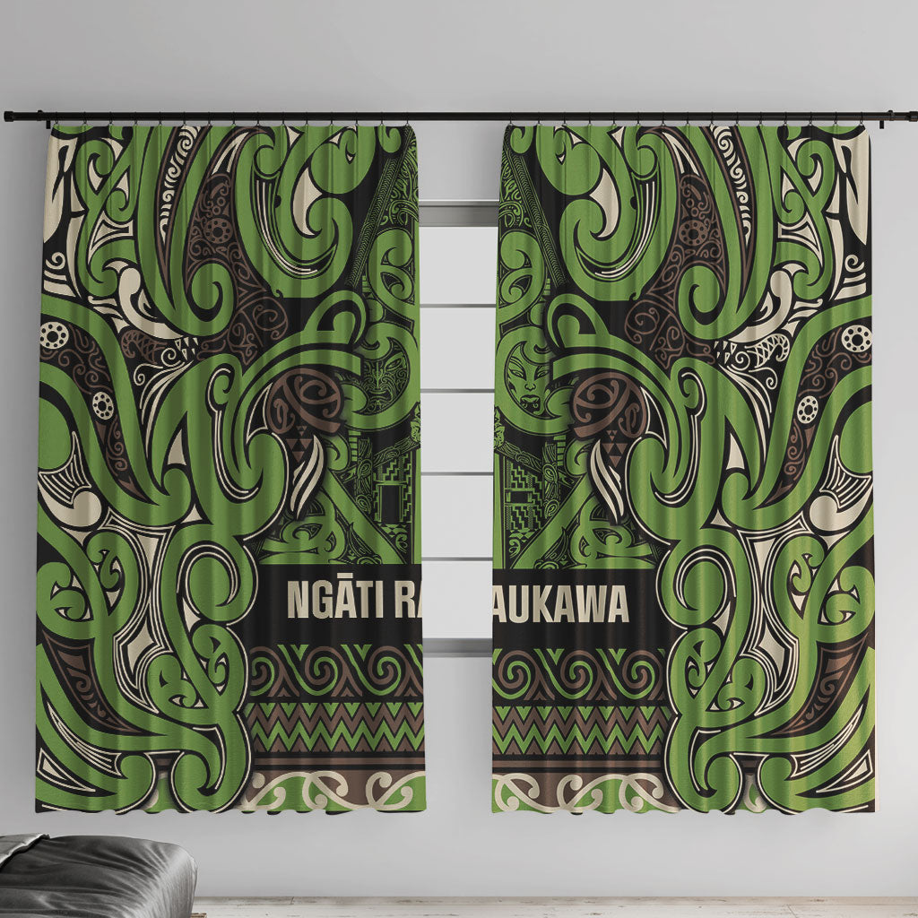 Aotearoa Iwi Ngati Raukawa Window Curtain Maori Wharenui House Tribal Pattern