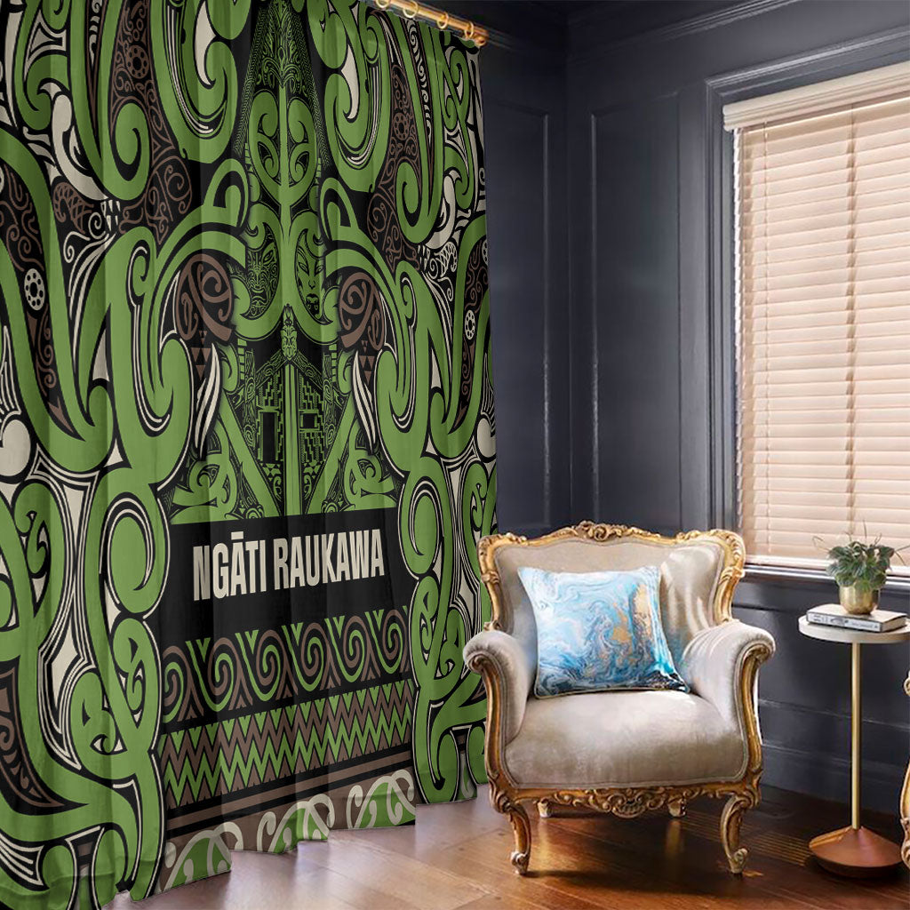 Aotearoa Iwi Ngati Raukawa Window Curtain Maori Wharenui House Tribal Pattern