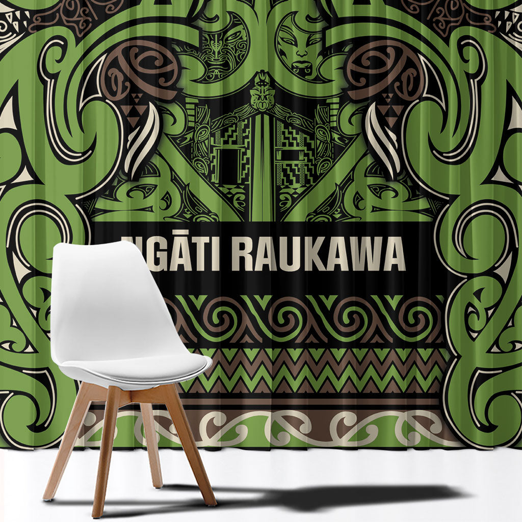 Aotearoa Iwi Ngati Raukawa Window Curtain Maori Wharenui House Tribal Pattern