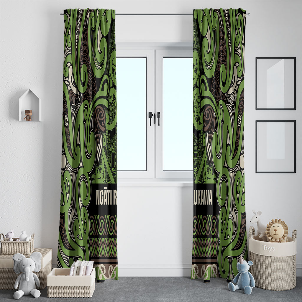 Aotearoa Iwi Ngati Raukawa Window Curtain Maori Wharenui House Tribal Pattern