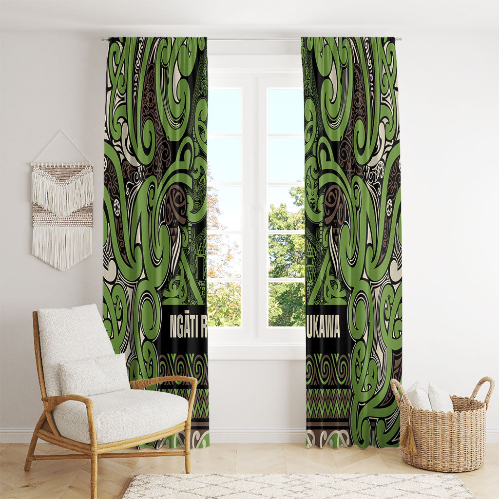 Aotearoa Iwi Ngati Raukawa Window Curtain Maori Wharenui House Tribal Pattern