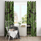 Aotearoa Iwi Ngati Raukawa Window Curtain Maori Wharenui House Tribal Pattern