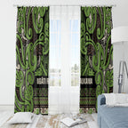 Aotearoa Iwi Ngati Raukawa Window Curtain Maori Wharenui House Tribal Pattern