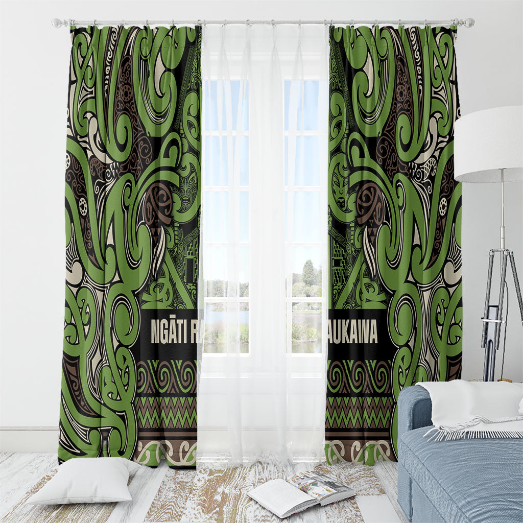 Aotearoa Iwi Ngati Raukawa Window Curtain Maori Wharenui House Tribal Pattern