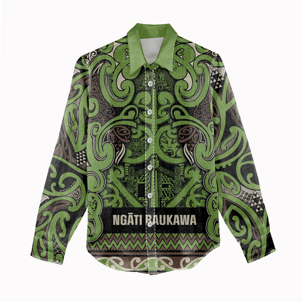 Aotearoa Iwi Ngati Raukawa Women Casual Shirt Maori Wharenui House Tribal Pattern