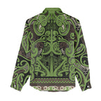 Aotearoa Iwi Ngati Raukawa Women Casual Shirt Maori Wharenui House Tribal Pattern