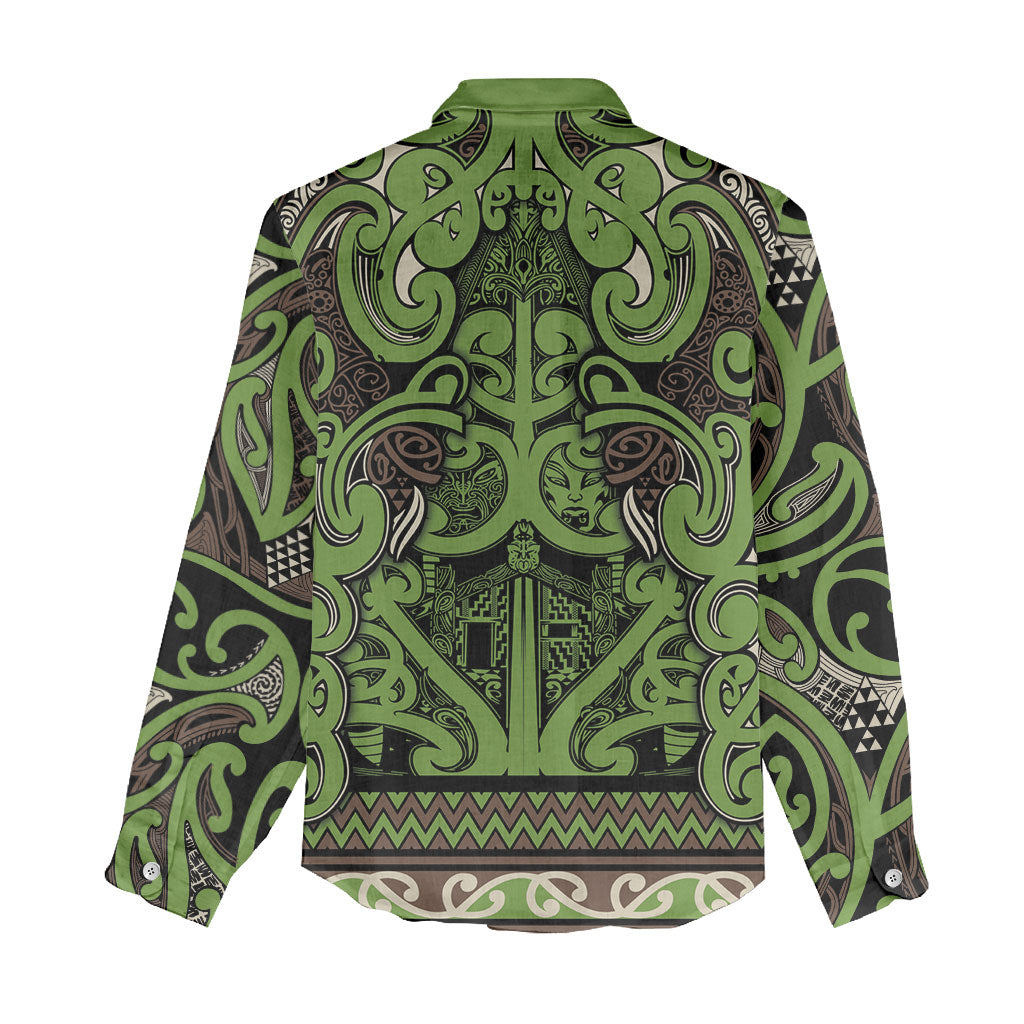 Aotearoa Iwi Ngati Raukawa Women Casual Shirt Maori Wharenui House Tribal Pattern