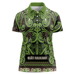 Aotearoa Iwi Ngati Raukawa Women Polo Shirt Maori Wharenui House Tribal Pattern