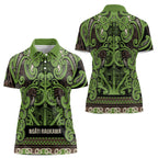 Aotearoa Iwi Ngati Raukawa Women Polo Shirt Maori Wharenui House Tribal Pattern