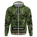 Aotearoa Iwi Ngati Raukawa Zip Hoodie Maori Wharenui House Tribal Pattern