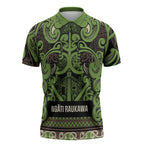Aotearoa Iwi Ngati Raukawa Zipper Polo Shirt Maori Wharenui House Tribal Pattern