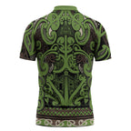 Aotearoa Iwi Ngati Raukawa Zipper Polo Shirt Maori Wharenui House Tribal Pattern