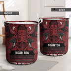 Aotearoa Iwi Ngati Toa Laundry Basket Maori Wharenui House Tribal Pattern