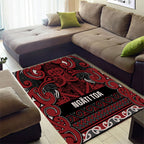 Aotearoa Iwi Ngati Toa Area Rug Maori Wharenui House Tribal Pattern