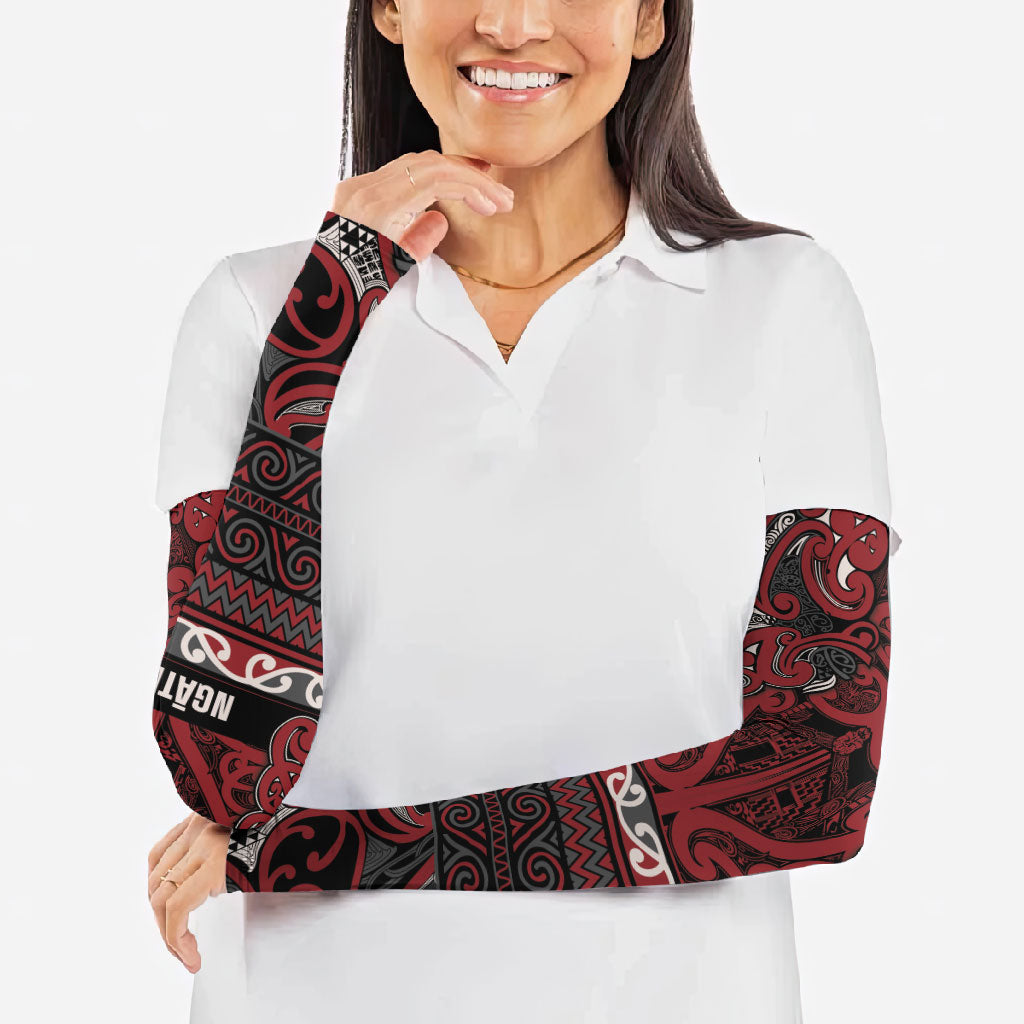 Aotearoa Iwi Ngati Toa Arm Sleeves Maori Wharenui House Tribal Pattern