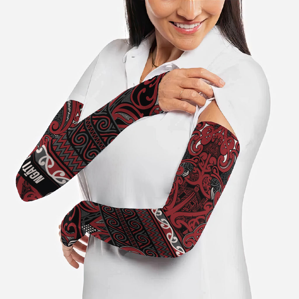 Aotearoa Iwi Ngati Toa Arm Sleeves Maori Wharenui House Tribal Pattern