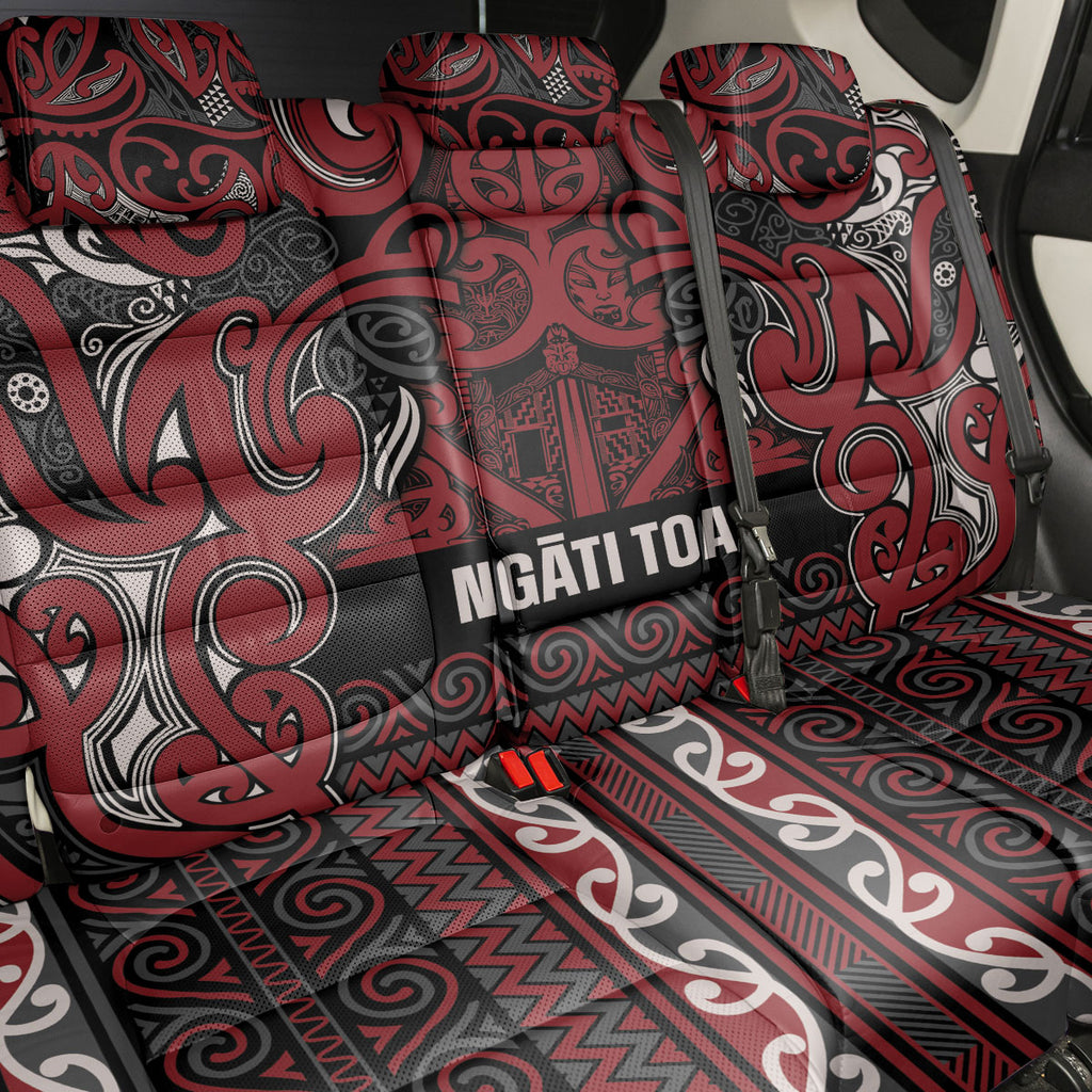Aotearoa Iwi Ngati Toa Back Car Seat Cover Maori Wharenui House Tribal Pattern