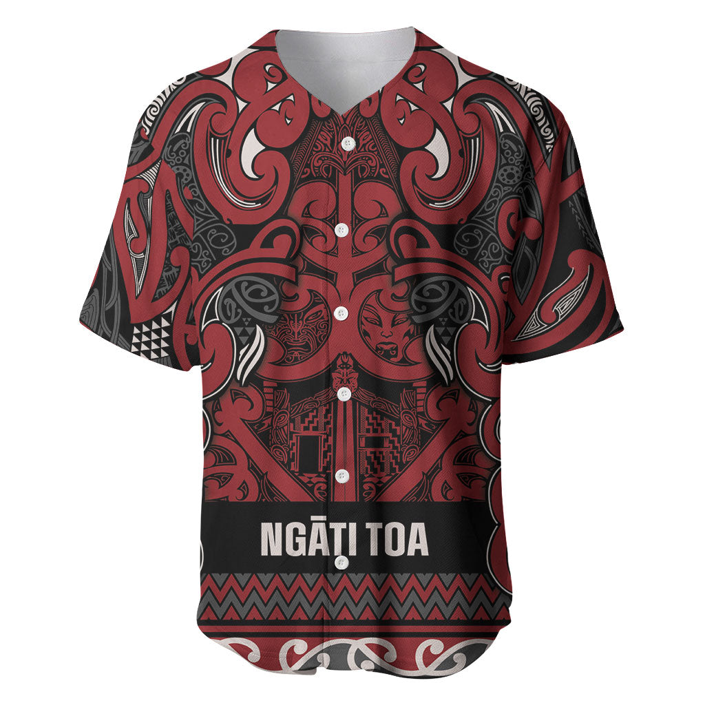 Aotearoa Iwi Ngati Toa Baseball Jersey Maori Wharenui House Tribal Pattern