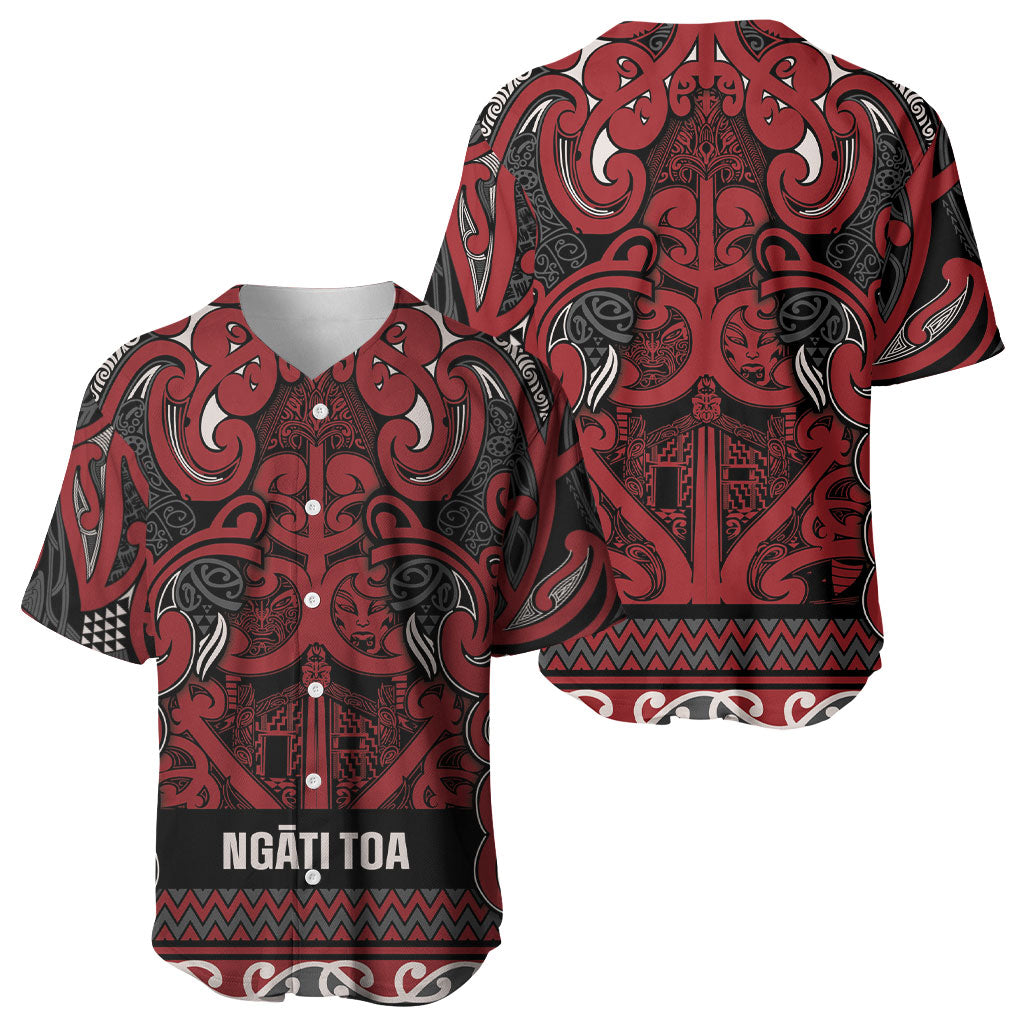 Aotearoa Iwi Ngati Toa Baseball Jersey Maori Wharenui House Tribal Pattern