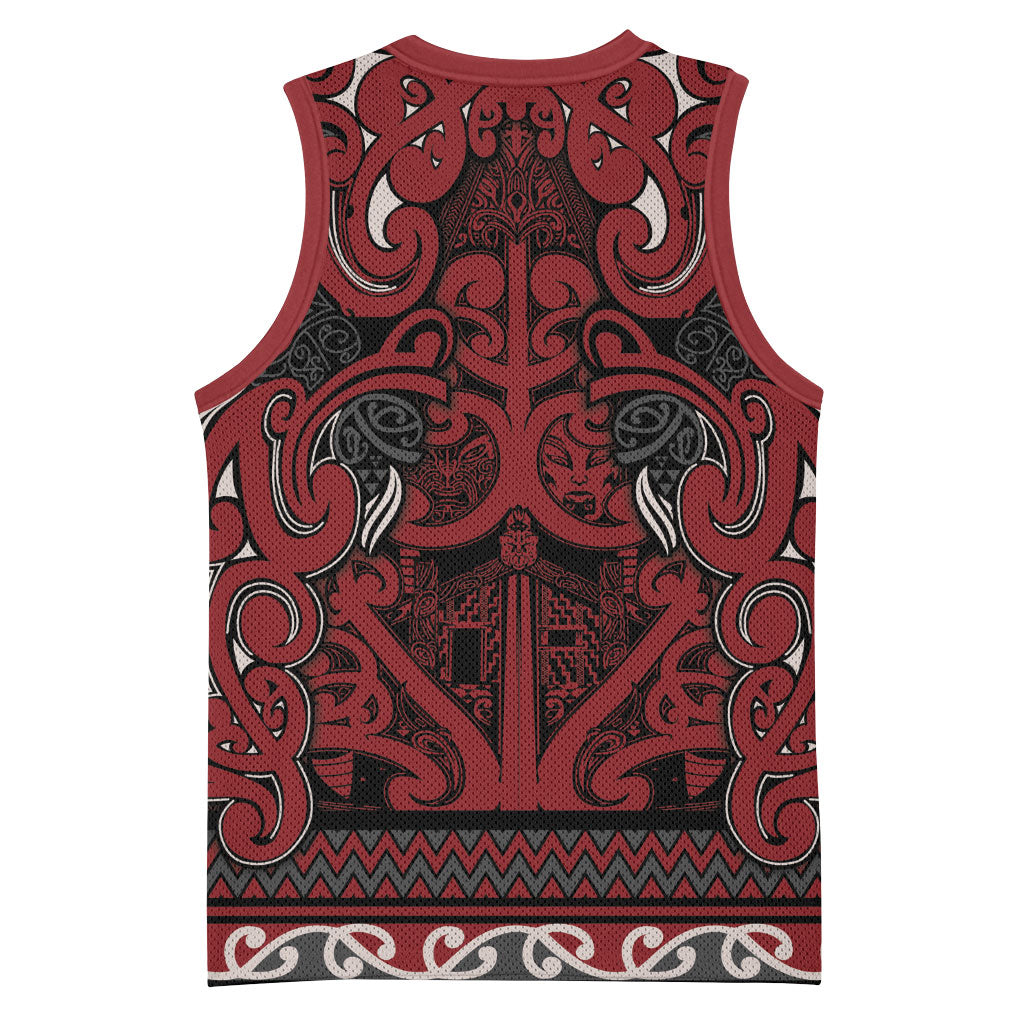 Aotearoa Iwi Ngati Toa Basketball Jersey Maori Wharenui House Tribal Pattern