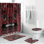 Aotearoa Iwi Ngati Toa Bathroom Set Maori Wharenui House Tribal Pattern