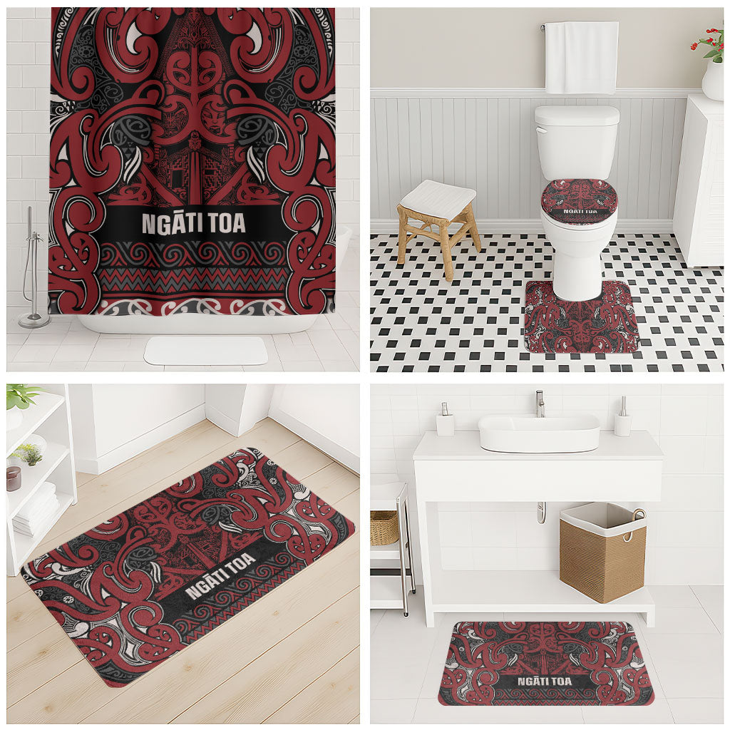 Aotearoa Iwi Ngati Toa Bathroom Set Maori Wharenui House Tribal Pattern