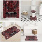 Aotearoa Iwi Ngati Toa Bathroom Set Maori Wharenui House Tribal Pattern