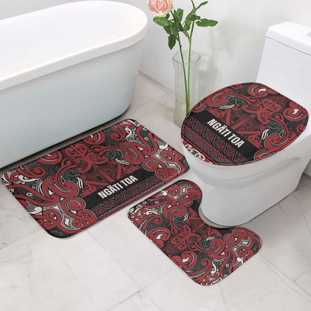 Aotearoa Iwi Ngati Toa Bathroom Set Maori Wharenui House Tribal Pattern