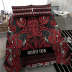 Aotearoa Iwi Ngati Toa Bedding Set Maori Wharenui House Tribal Pattern