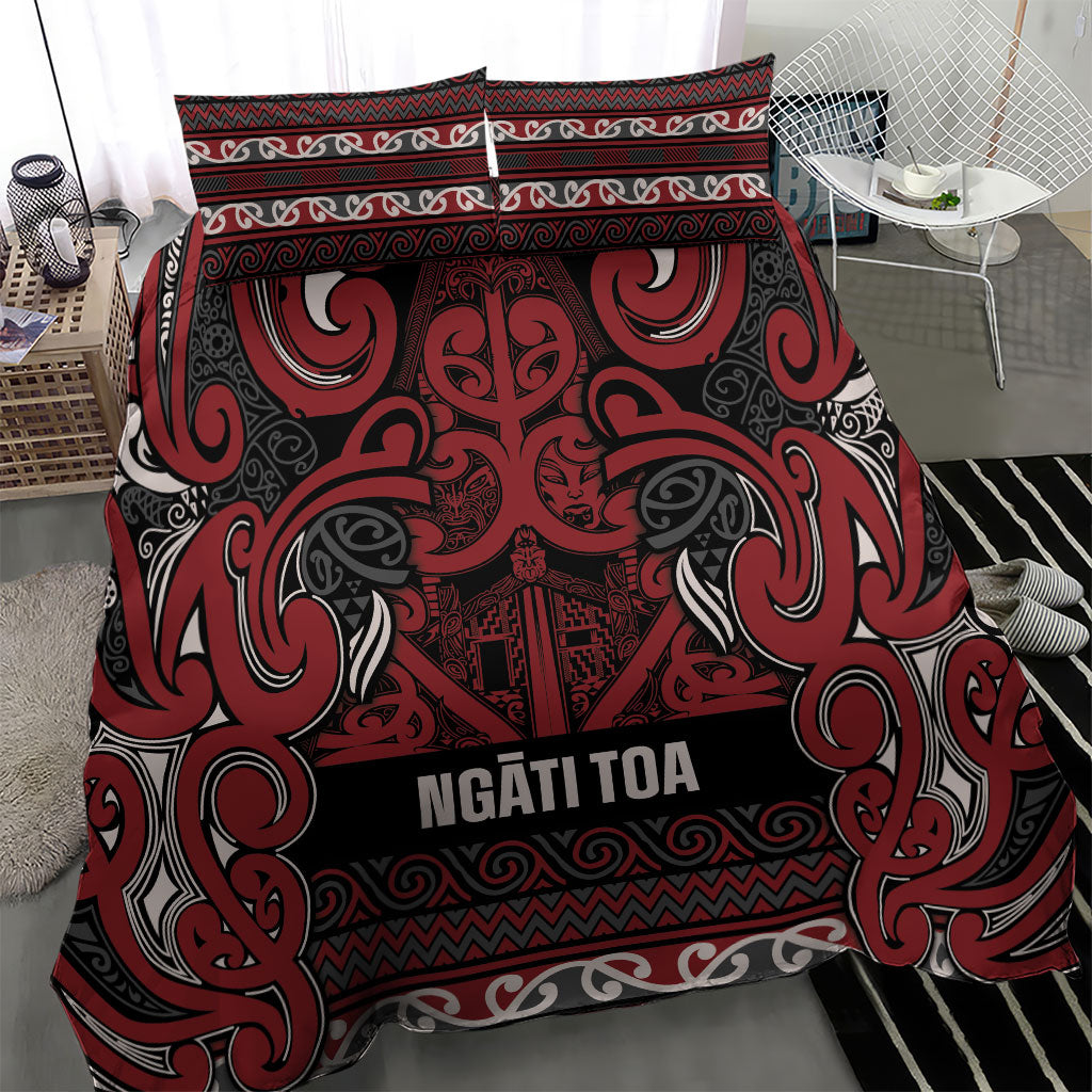 Aotearoa Iwi Ngati Toa Bedding Set Maori Wharenui House Tribal Pattern