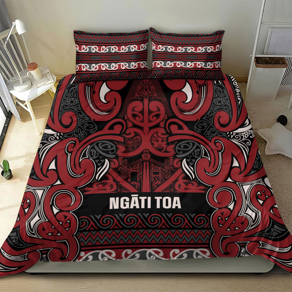 Aotearoa Iwi Ngati Toa Bedding Set Maori Wharenui House Tribal Pattern