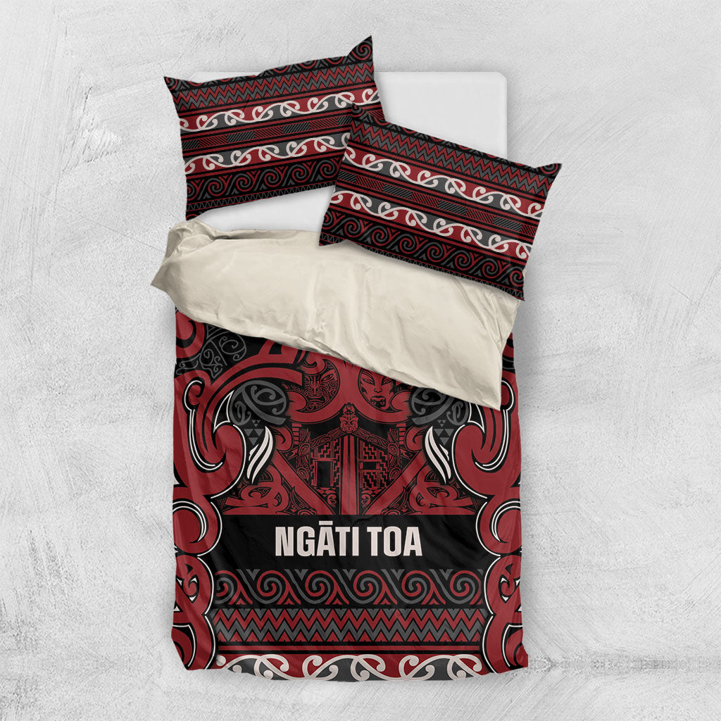 Aotearoa Iwi Ngati Toa Bedding Set Maori Wharenui House Tribal Pattern
